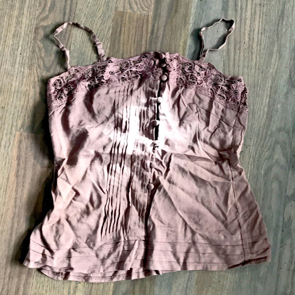 Lace embroidered tank